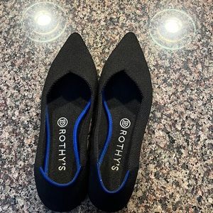 Rothy’s Pointed Toe Black Flats